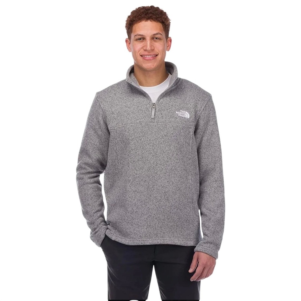 The North Face Gordon Lyons Pullover Mens Small Grey Excellent 1/4 Zip Fleece